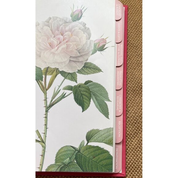 Wedding Planner Book Spiral Botanical Floral Blank 7 Tab 1999 Galison Publishing - Picture 3 of 10